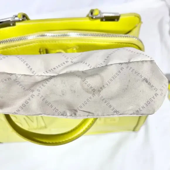Steve Madden Purse Bag Satchel Bmatteo Top Handle Cress Green Shoulder Strap - Picture 7 of 14